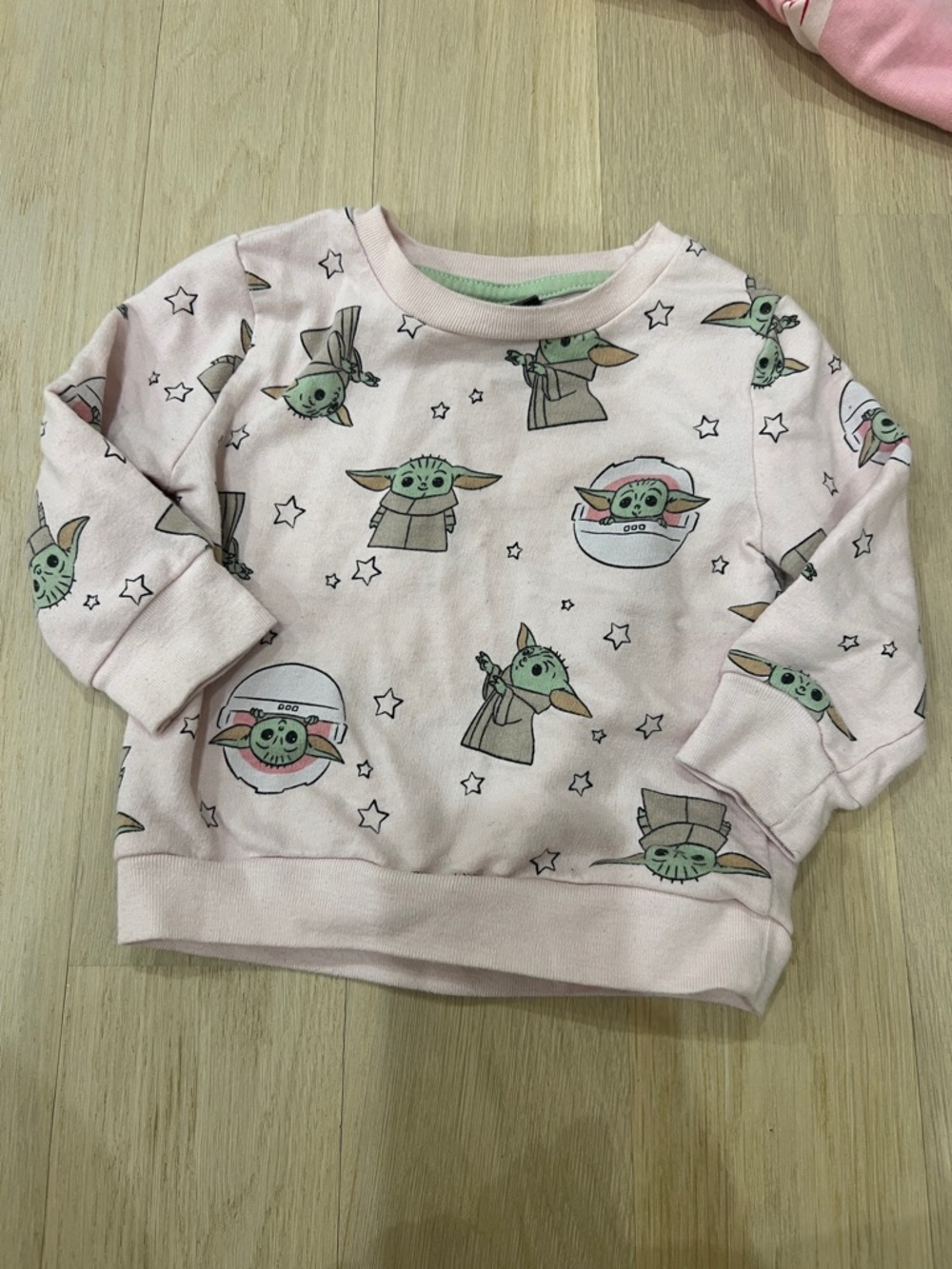 Star Wars Baby Yoda Pink Crewneck Sweatshirt